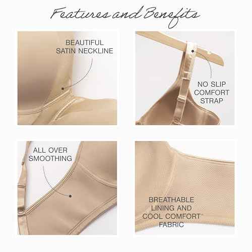 Playtex Women's Wireless Bra, 18 Hour Plus-Size T-Shirt Bras Available, Smoothing, Full Coverage, 4803, Single or 2-Pack
