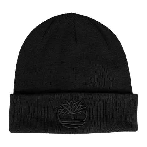 Timberland Men¡¯s Tonal 3D Embroidery Beanie - Soft Knit Winter Hat, Raised Logo, Warm Stretch Fit for Cold Weather Wear