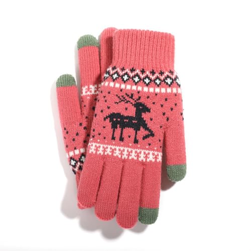 Winter Wool Fingerless Gloves for Women Men Gloves with Touchscreen Fingers Soft Knit for Cycling Sports Outdoor