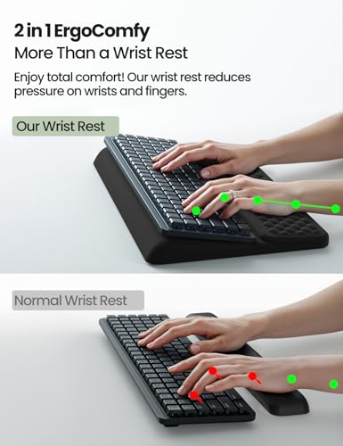 Vaydeer Wrist Rest with Keyboard Stand, Computer Wrist Support Pad, Ergonomic Keyboard Riser Holder Lifter Tray with Wrist...