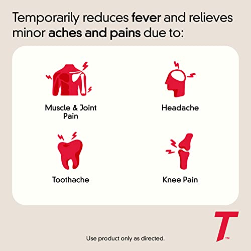 Tylenol Extra Strength Acetaminophen Caplets, 500 mg, Pain Relief & Fever Reducer for Headache, Backache, Toothache, Menst...