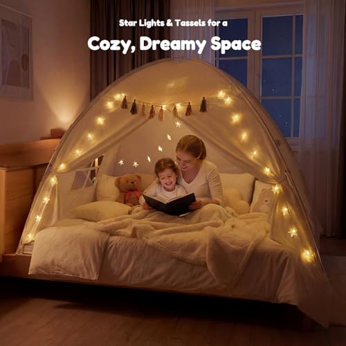 Gorich Twin Bed Tent for Kids, Indoor Privacy Toddler Sleeping Canopy with Mesh Window, Fits Bunk or Floor Bed, Include St...