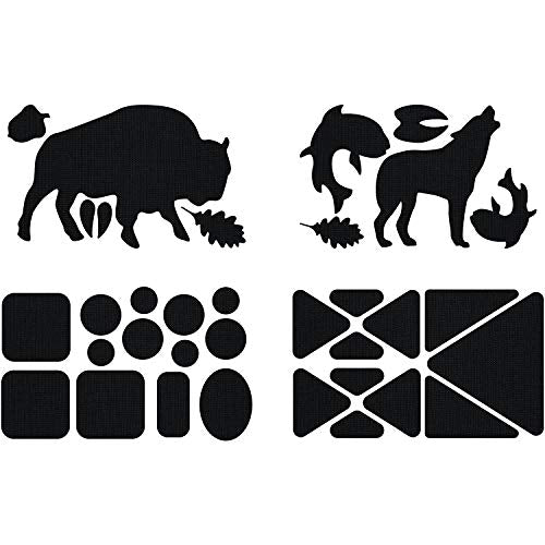 GEAR AID Tenacious Tape Gear Patches for Jacket Repair, Black Nylon, Wildlife, 3" x 20", 2 Pack
