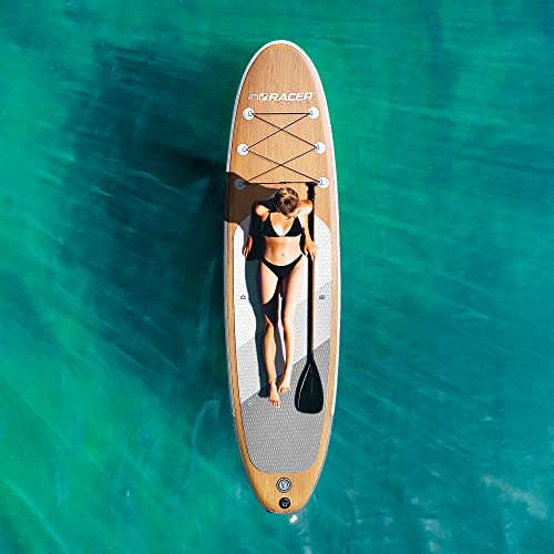 Inflatable Paddle Board 10'6"/11' ISUP for Adults with Free Premium SUP Accessories & Backpack, Non-Slip Deck. Bonus Water...