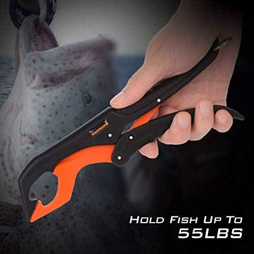 KastKing Fish Scale with Floating Lip Gripper, Water Resistant, Dual Mode ? 110 LBs/50 Kg, Strong ABS Frame, Non-Slip Handle, Retractable 38¡± Tape Measure and Gripper Combo, Fishing Gifts for Men