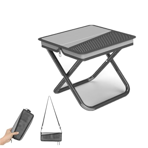 HILIMSE Compact Folding Stool for Adults Design and Portable Backpacking Stool with Handbag Style,Lightweight Mini Chair f...