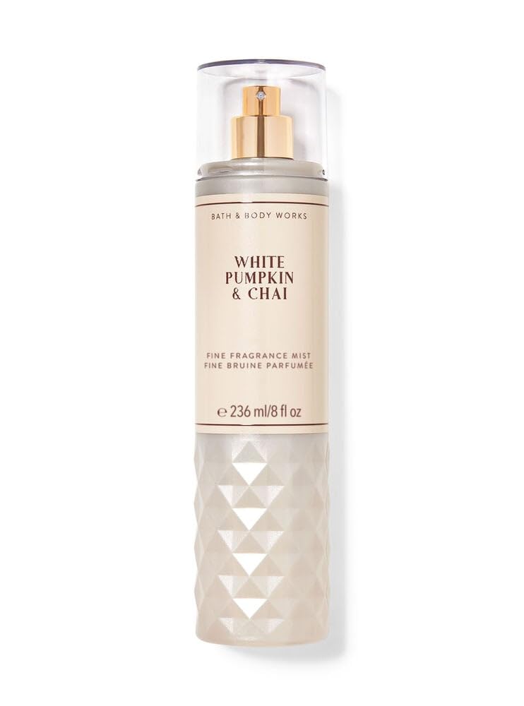 Bath & Body Works Fine Fragrance Body Spray Mist 8 fl oz / 236 mL (White Pumpkin & Chai)