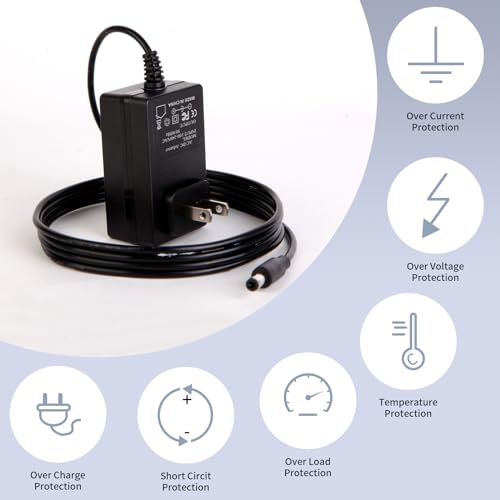 6V Power Supply AC Adapter DC 6Volt Power Adapter Charger DC in 6V Power Cord with 8 Interchangeable Plug for 100mA 300mA ...