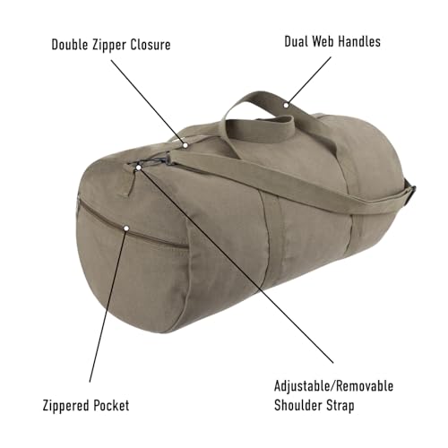 Heavyweight Black Giant Zipper Duffle Bag (X-Large)