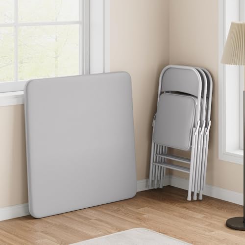 CuisinSmart Folding Card Table, Portable Square Card Table, Foldable Tables for Home, Indoor and Outdoor, Space-Saving, No...