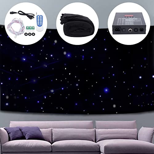 LED Stage Backdrop w/Remote 9.84FT*13.12FT LED Star Light Curtain Backdrops Galaxy Starry Background Props Photography Nig...