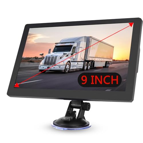 9" Truck GPS Navigator for Car RV – HD Touchscreen, Custom Truck Routing, Free Lifetime 2026 Maps (US/Canada/Mexico), Lane...