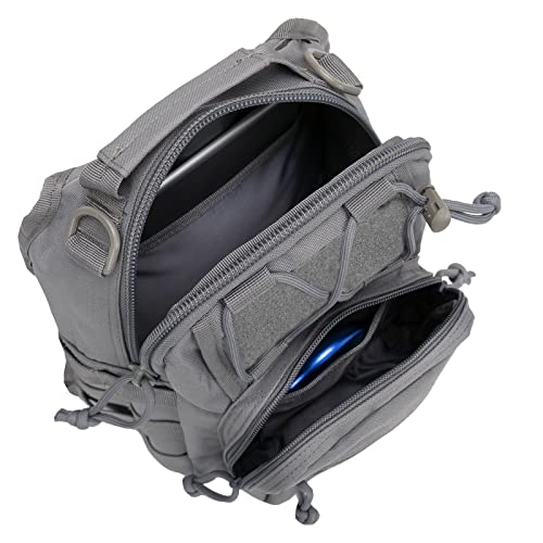 BOMTURN Tactical Backpack-1000D Waterproof Military Backpack/Laser-Cut/CCW Bags Sling Bag Tactical Satchel Shoulder Bag Men