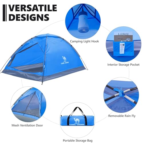 CAMEL CROWN Tents for Camping 2/3/4/5 Person Camping Dome Tent, Waterproof,Spacious, Lightweight Portable Backpacking Tent...