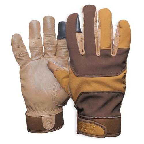 Glacier Glove Unisex El Jefe Gloves - Durable Breathable Quick-Drying Touchscreen Compatible Leather Outdoor Hunting Gloves