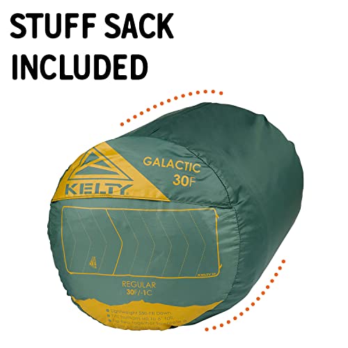 Kelty Galactic Down 30 Degree Sleeping Bag, 550 Fill Power RDS Trackable Down, Backpacking and Camping, Zip Together for 2...