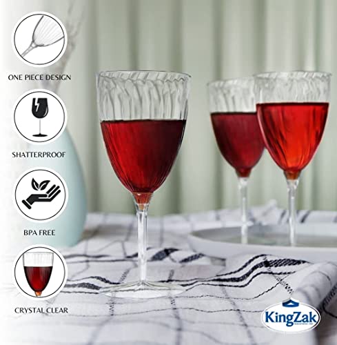 Lillian Tablesettings Premium 16 Count Wine Glasses 8 oz. Clear Hard Plastic 1-Piece Disposable Cups