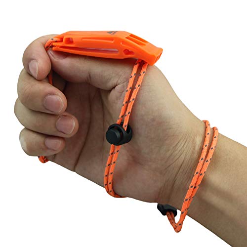 LuxoGear Emergency Whistles with Lanyard Safety Whistle Survival Shrill Loud Blast for Kayak Life Vest Jacket Boating Fish...
