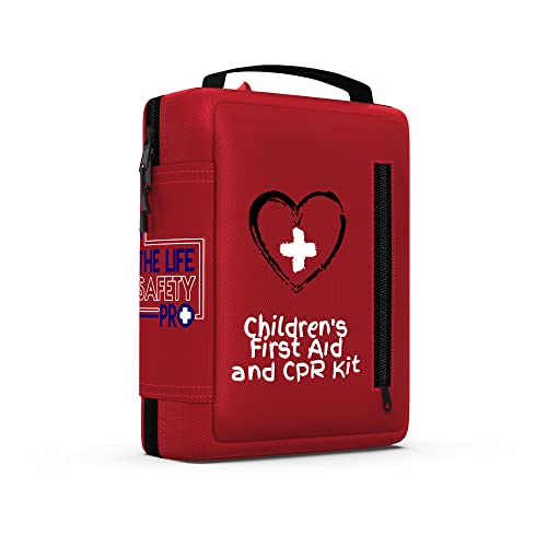 Portable First Aid Kit for Kids with CPR Shield - Ideal for Home, Car, School, Camping, and as a Travel First aid kit. Lat...