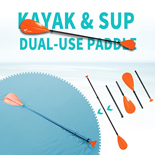 Freein Inflatable Paddle Board 10'6"/11',Capacity 2-in-1 SUP/Kayak with Adjustable Seat,Electric Pump Adapter,Non-Slip Dia...
