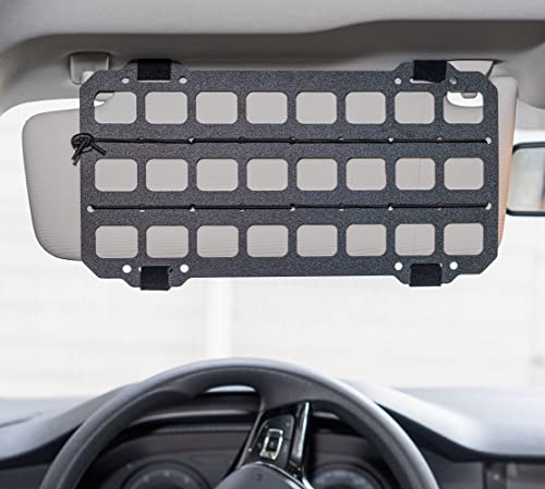 TACNEX Vehicle Rigid MOLLE Panel for Car Visor Organizer EDC Pouch Tool Holster Bag Holder Tactical Gear Rack Truck Equipm...