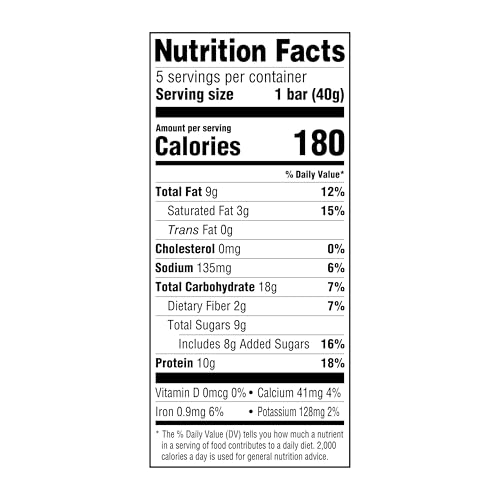 Amazon Grocery, Protein Chewy Bars, Peanut Butter Dark Chocolate Flavor, 7.1 Oz, 5 Ct (Previously Happy Belly, Packaging M...