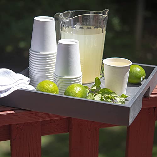 NYHI 500 Pack 6 oz White Small Disposable Paper Coffee Cups Hot Cold Beverage Drinking Cup for Water Juice Espresso Tea Id...