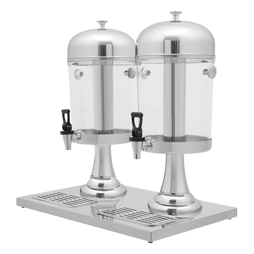 3.5 Gallon Beverage Dispenser with Stand, Stainless Steel Large Drink Dispenser with Handles, Commercial Hot Cold Juice Di...
