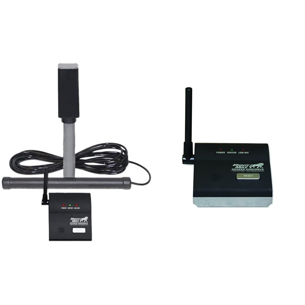 Mighty Mule Wireless Driveway Alarm (FM231) & Interior Wireless Driveway Alarm Additional Base Station (FM231-R), Black