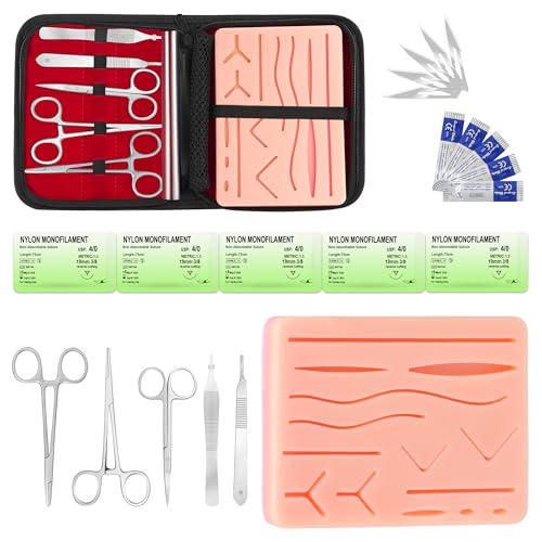 Spectabilis Suture Practice Kit for Medical Students, Silicone Pad Surgery Wounds Closure Suturing, Supplies for Vet Nursi...
