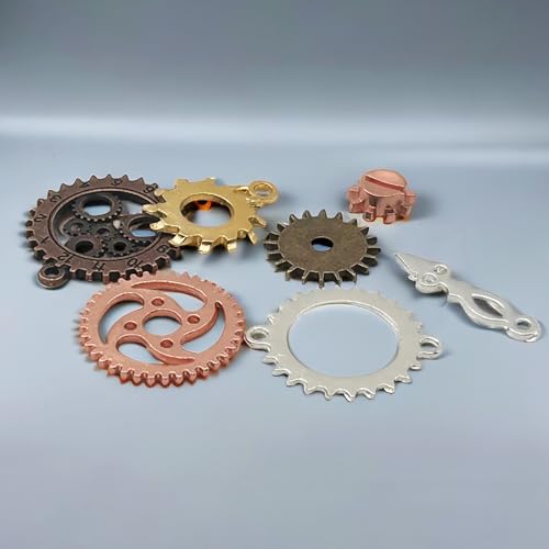 YYHDTYFY Steampunk Gears Accessories Decor DIY Metal Pendants Charms Wheels For Crafting Jewelry Making