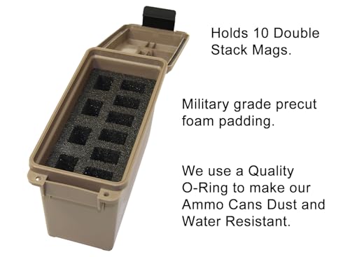 MTM TMCHG Tactical Magazine Can Handgun for Pistol Magazine Storage, USA Made, Dark Earth