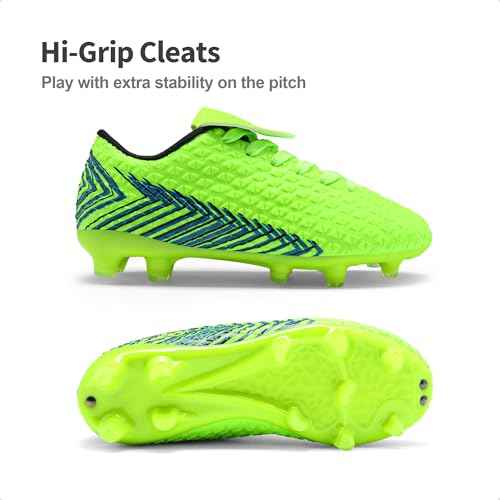 DREAM PAIRS Boys Girls Outdoor Soccer Cleats Football Shoes for Little/Big Kid