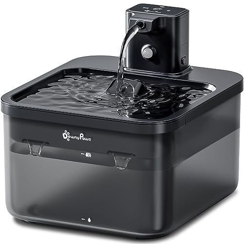 DownyPaws Cat Water Fountain Cordless, 84oz/2.5L Fursink Wireless Pet Water Fountains for Cats Indoor, Battery Operated Ca...