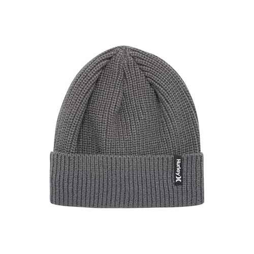 Hurley Men's Cuffed Beanie - Classic Midweight Loose Knitted Winter Hat for Men