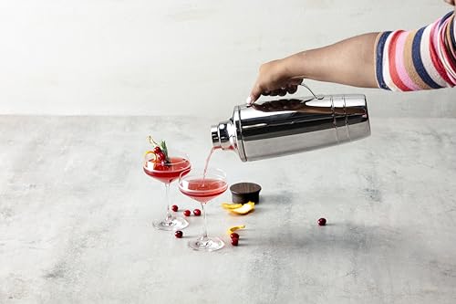 Crafthouse Signature Collection Stainless Steel, 50 Oz. Double Walled Jumbo Cocktail Shaker, Silver