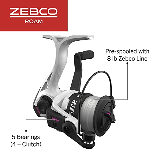 Zebco Roam Spinning Reel and Fishing Rod Combo, 6-Foot Fiberglass Fishing Pole, Split ComfortGrip Handle, Soft-Touch Handl...