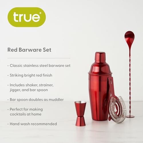 True Bar Drink Mixer Set, 19oz 4-piece Cocktail Shaker Set Bartender Kit, Cocktail Mixer Set, Cocktail Shaker Kit, Barware...