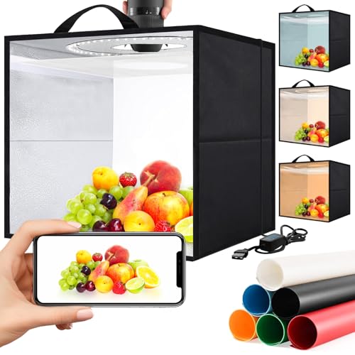 Heimekite Light Box,Light Box Photography,16"x16"Photo Box,Photo Light Box,Product Photography Light Box with CRI >95,120 ...