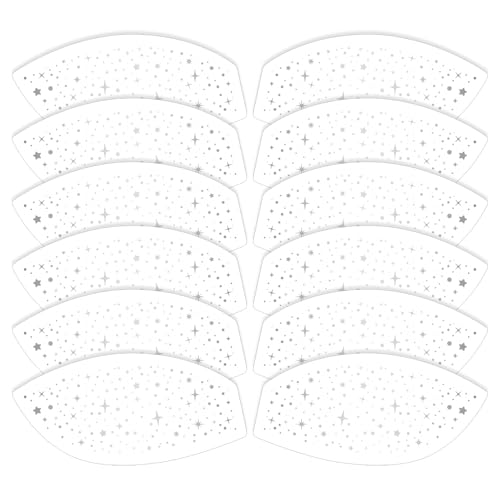 6 Pairs Valentine's Day Eyeshadow Tattoo Eye Decorations Makeup Patches Eye Speckles Glow Up Make-Up Patches Silver Stars ...