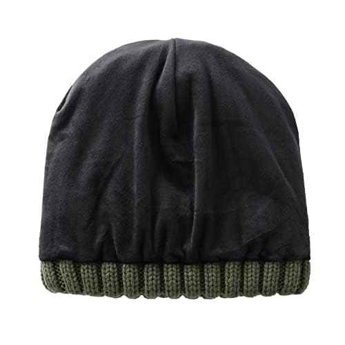 Home Prefer Mens Winter Hat Wool Fleece Lined Knit Beanie Hat Warm Stocking Caps
