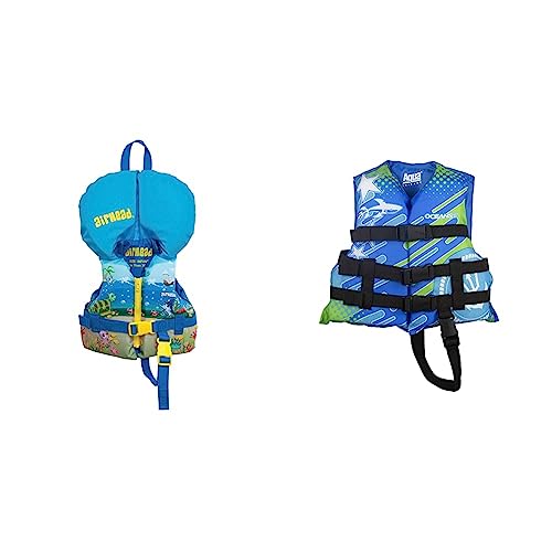 Airhead Treasure USCG Approved Life Jacket and Oceans 7 USCG Approved Open-Sided Life Jacket | Blue