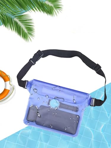 Waterproof Waist Pouch, Screen Touch Sensitive Waterproof Dry Bag with Adjustable Waist Strap, Keep Your Phone Dry for Swi...