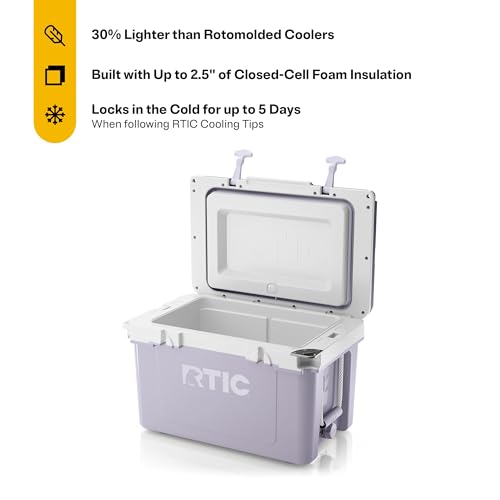 RTIC Ultra-Light 32 Quart Hard Cooler Insulated Portable Ice Chest Box for Drink, Beverage, Beach, Camping, Picnic, Fishin...
