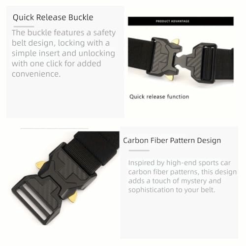 Tactical Belt – Heavy-Duty & Quick Release – Military, Work, Rigger, Duty & Utility Belt for Men