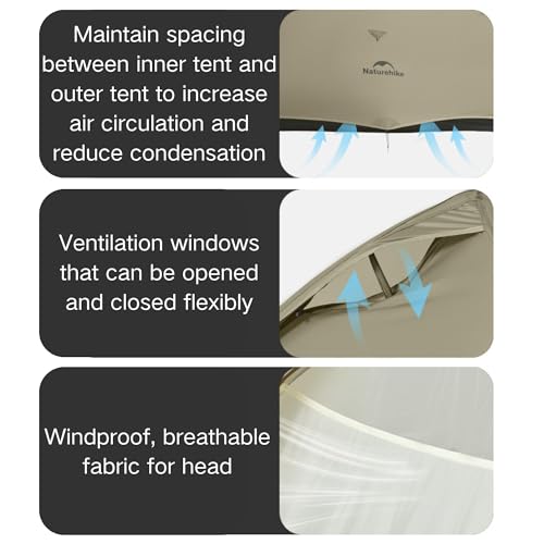 Naturehike Cloud up Pro Camping Tent, 1/2/3 Person Ultralight Hiking Tent, Waterproof Backpacking Tent for One Man, Free S...