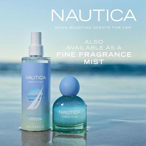 Nautica for Her Jasmine Coast Body Mist, 8.4 Fl Oz (Pack of 1), Notes of Pear, Jasmine, and Musk, Women's Fragrance, Long Lasting, Mood-Boosting Fragrance, Vegan Formula