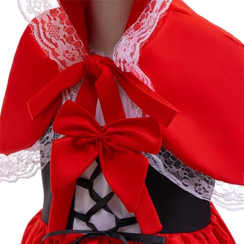 Dressy Daisy Little Red Riding Hood Fancy Dress Up Costume Set with Cloak Cape for Toddler and Kids Girls