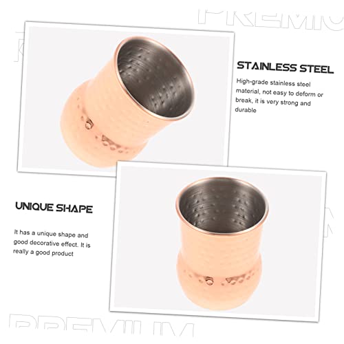Cabilock Stainless Steel Cocktail Cup Retro Drinkware for Beer Unique Design for Bar Supplies and Parties Portable Water M...