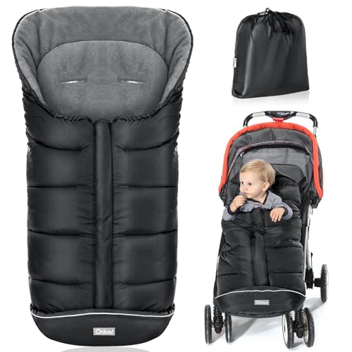 Orzbow Universal Footmuff for Stroller, Winter Warm Baby Stroller Bunting Bag, Waterproof Windproof Warm Polar Fleece Line...
